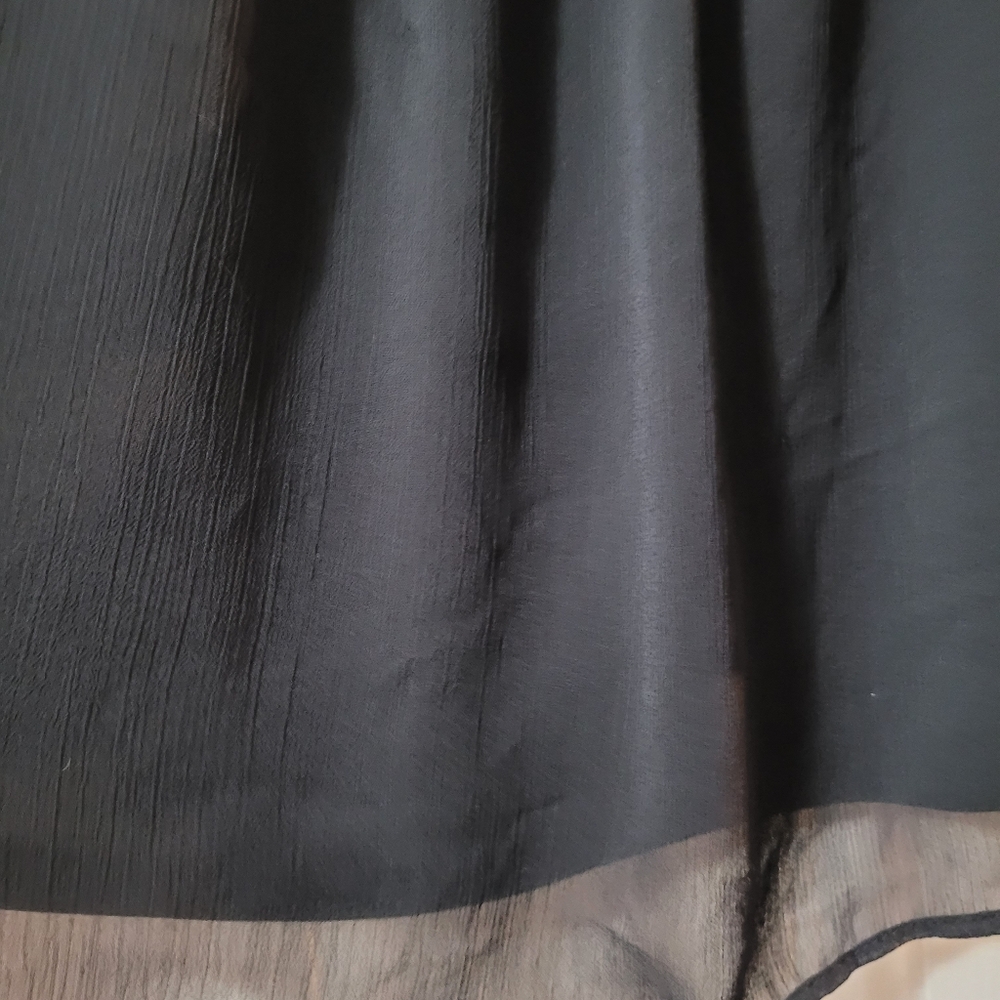 CeCe Elegant Black Ruffle Sleeve Women's Top - Picture 3 of 5